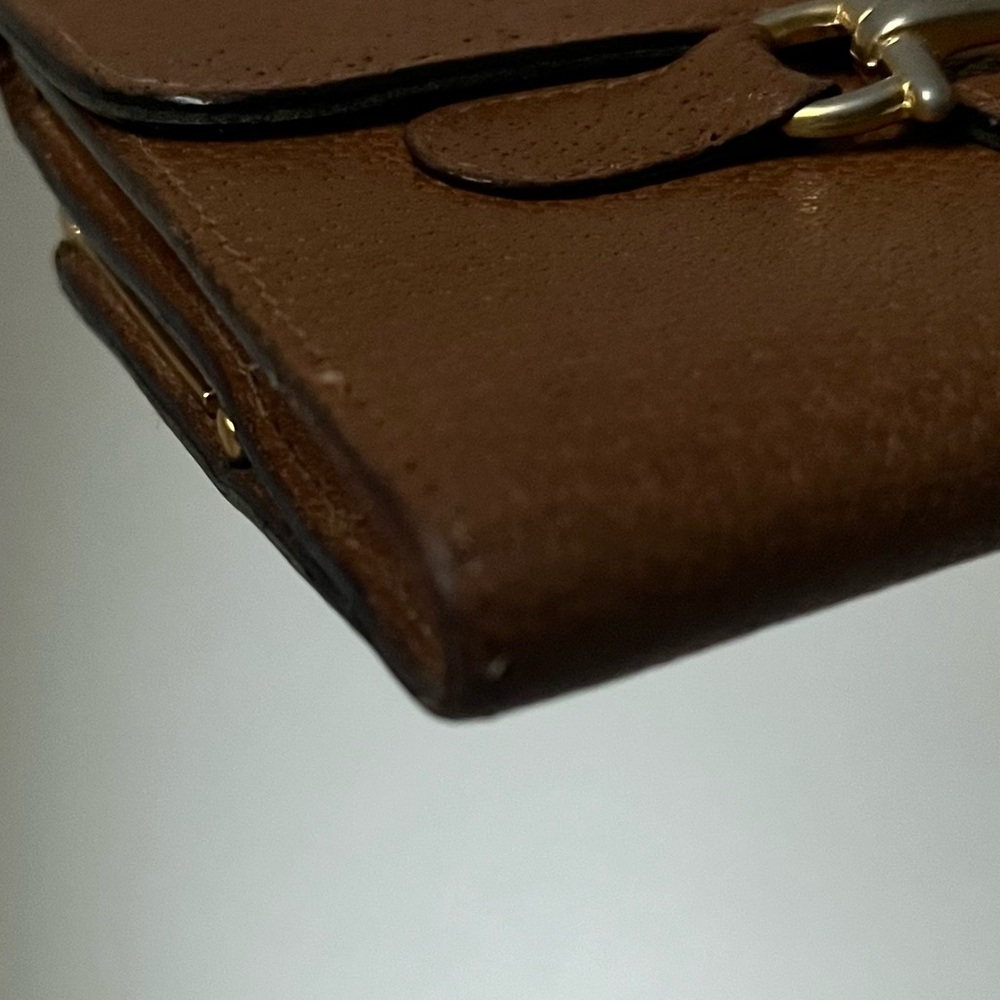 Authentic Gucci Horsebit Vintage Leather Trifold Wallet - Picture 7 of 10